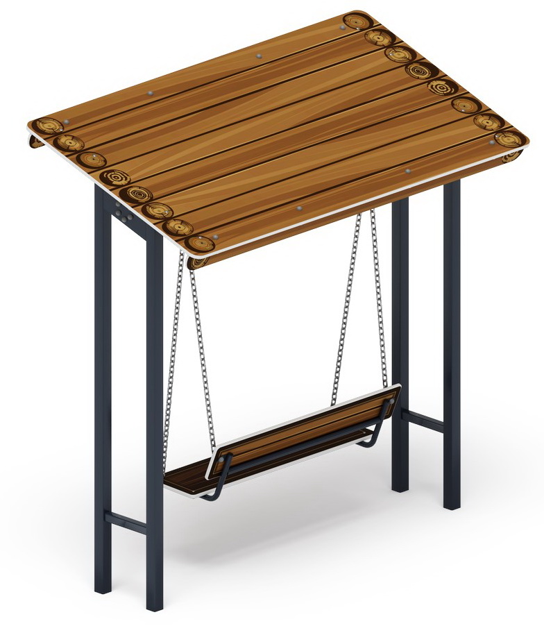 Качели-диван с навесом (Коричневый) МФ 43.01.02-02