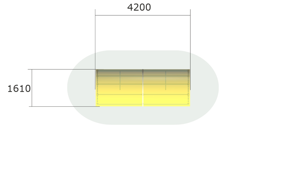 Навес для колясок ZION 4х1,5х2,2 м (ТН073)