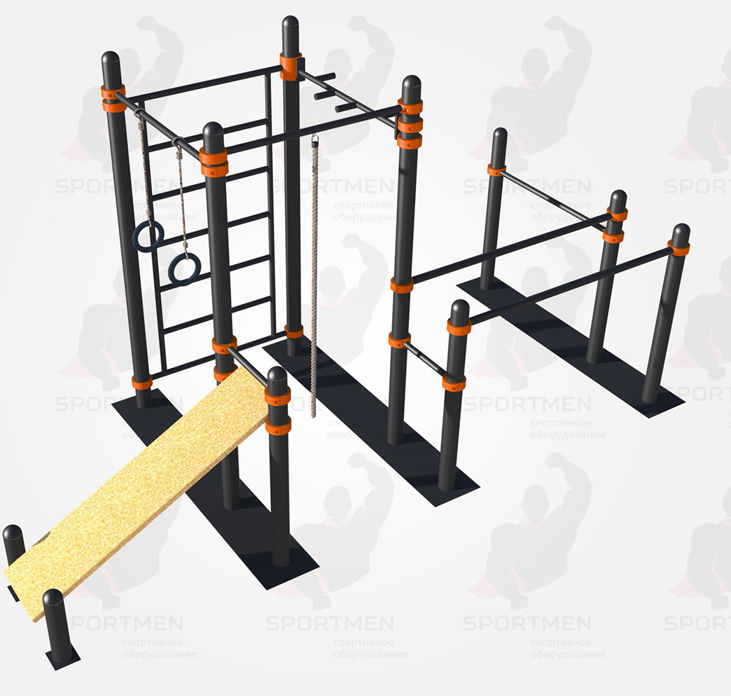 Мобильный спортивный комплекс СВС-109, 89 мм, серый, серый