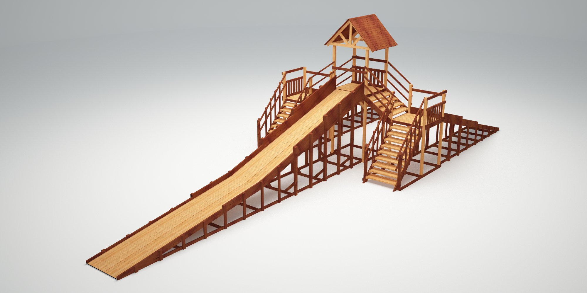 Зимняя горка ЗИМА 11 Савушка (скаты 6+6+12 м)