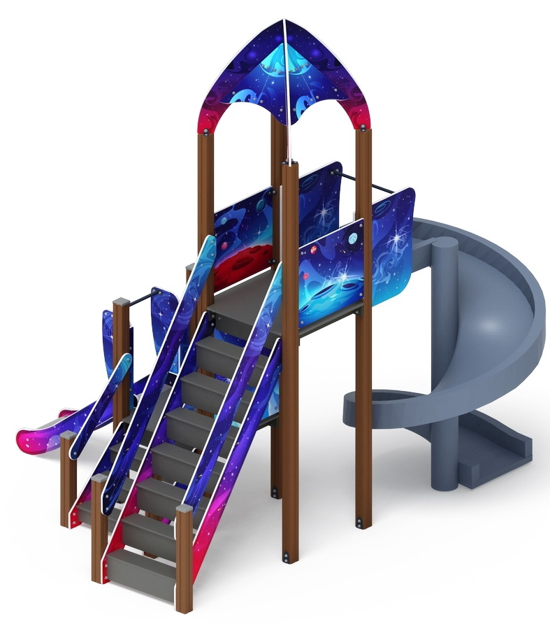 КОСМОПОРТ детский игровой комплекс ДИК 2.14.04-02 (H=750, H=2000)