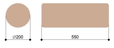 Валик круглый 20 см Heliox D20