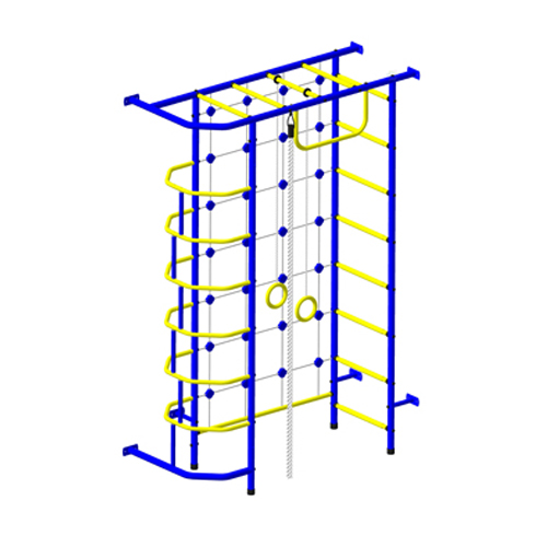 Детская шведская стенка Пионер 9 красно/жёлтый