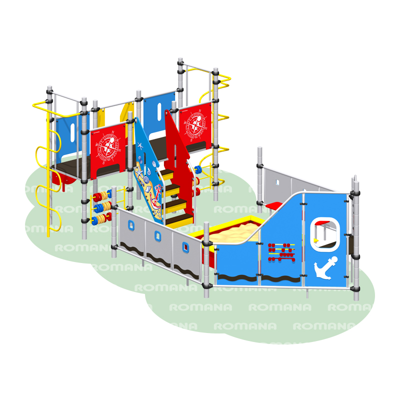 Панельный игровой комплекс Корабль с горкой «Romana 401.23.00»