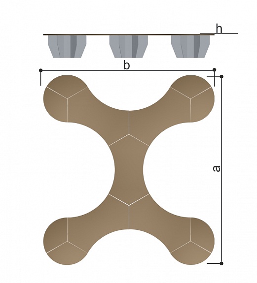 Скамья модульная (фанера) Romana 302.33.02