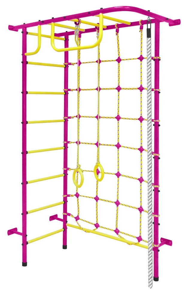 Детская шведская стенка Пионер 8 сине/жёлтый