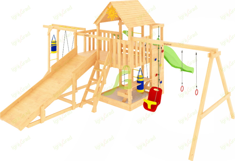 Детская площадка IgraGrad Крафт Pro 2 с зимней горкой