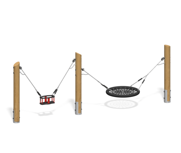 Качели двойные для детской площадки Эко КЧ-33.5