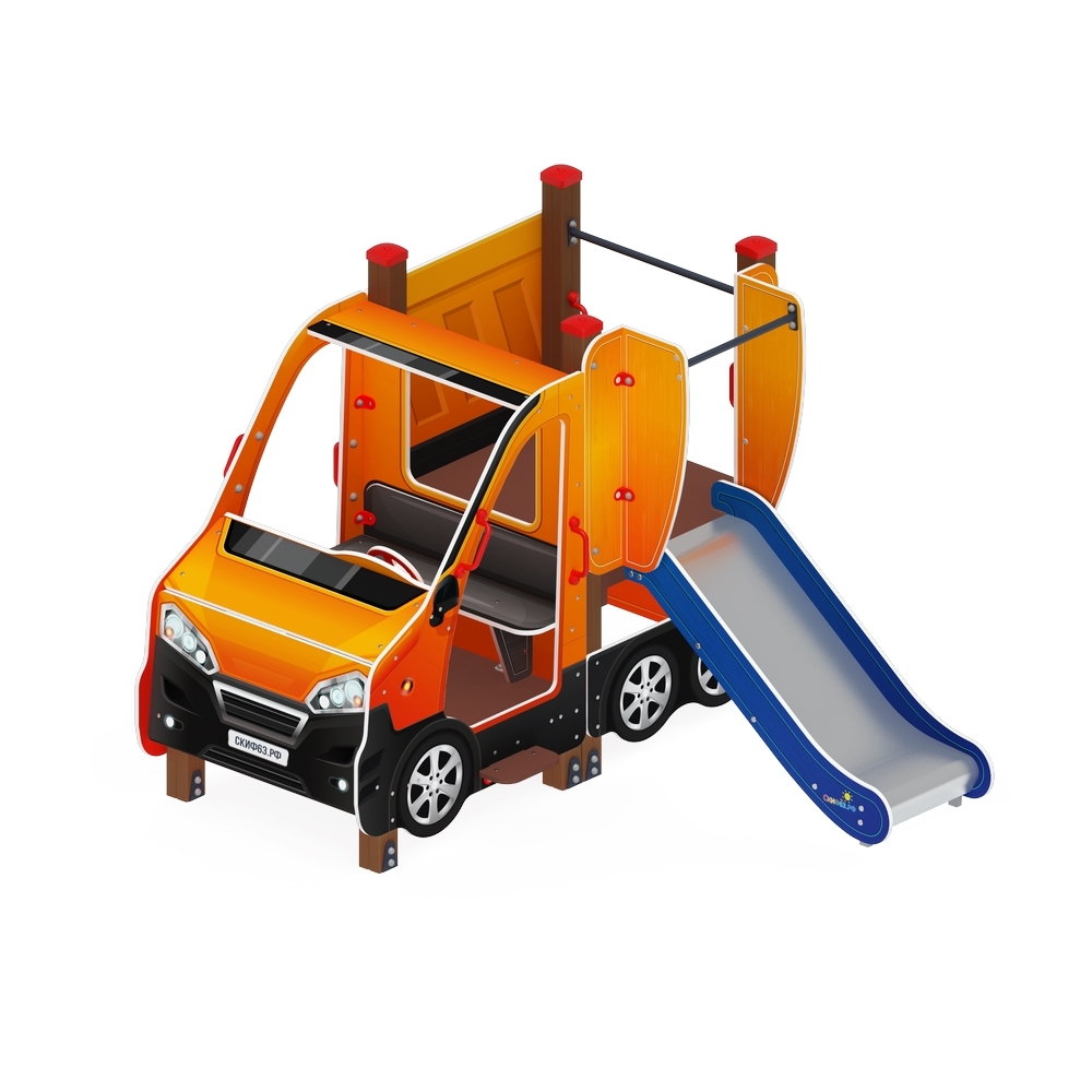МАШИНКА С ГОРКОЙ  тип 1 детский игровой комплекс ДИК 1.03.1.01-01 (H=750)