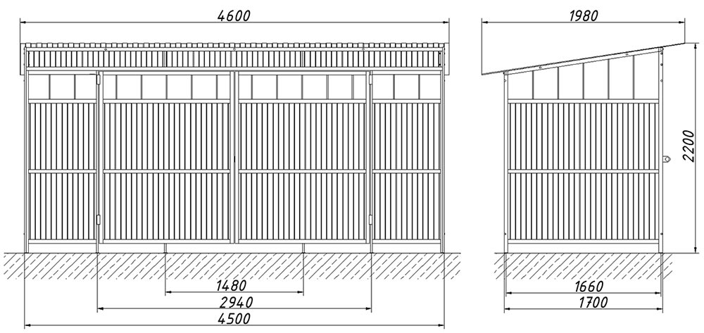 Ограждение мусоросборника ZION 3П (Б048)