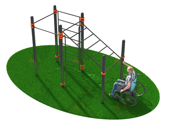Спортивный комплекс, адаптированный для  инвалидов-колясочников  СВС-124