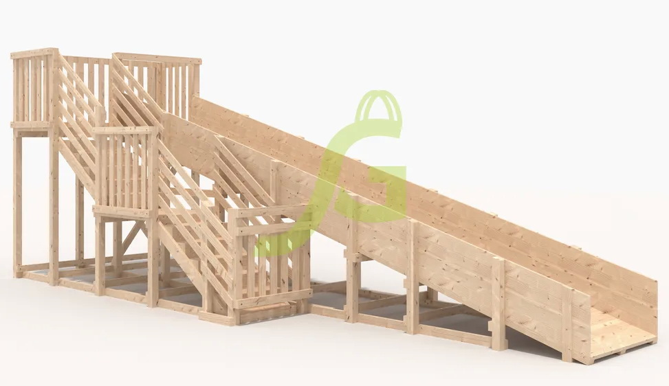 Зимняя горка IgraGrad Snow Fox, скат 8 м, без окраски