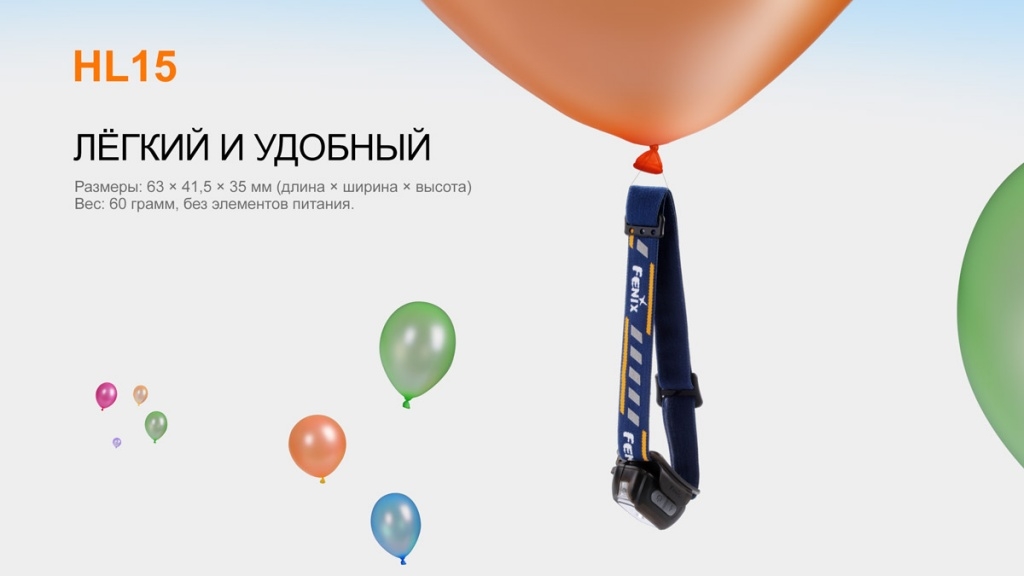 Налобный фонарь Fenix HL15, синий