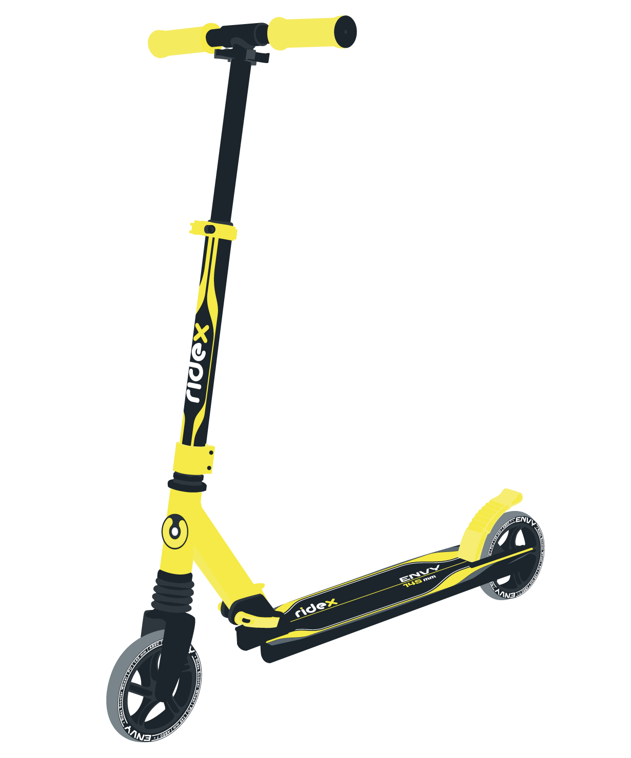 Самокат 2-колесный Envy 145 мм, желтый