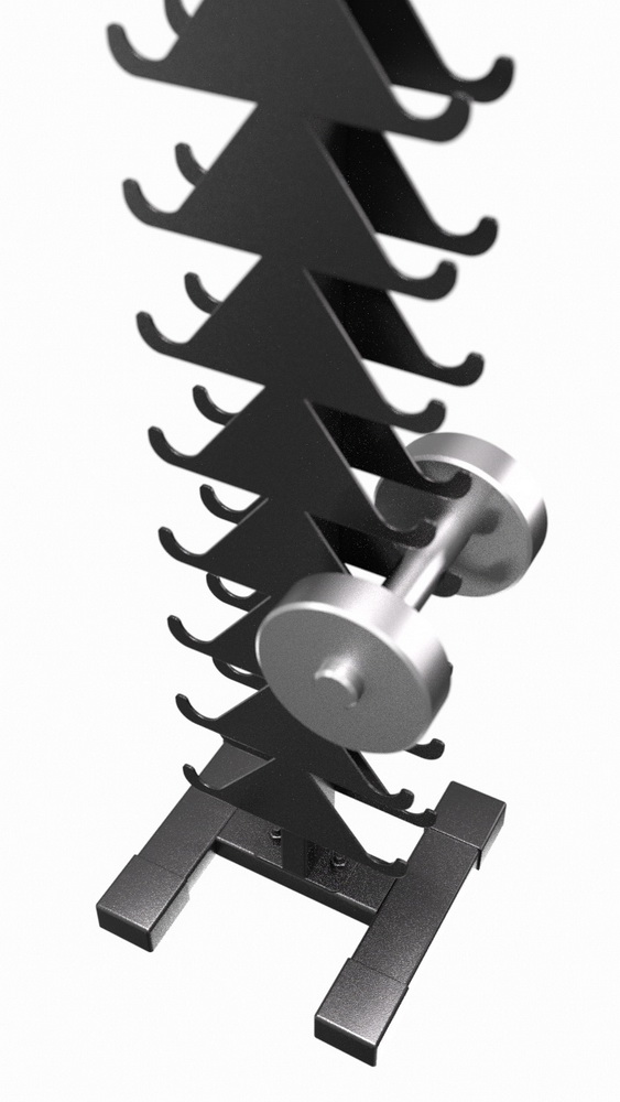 Стойка для гантелей вертикальная на 8 пар (13.402.006)