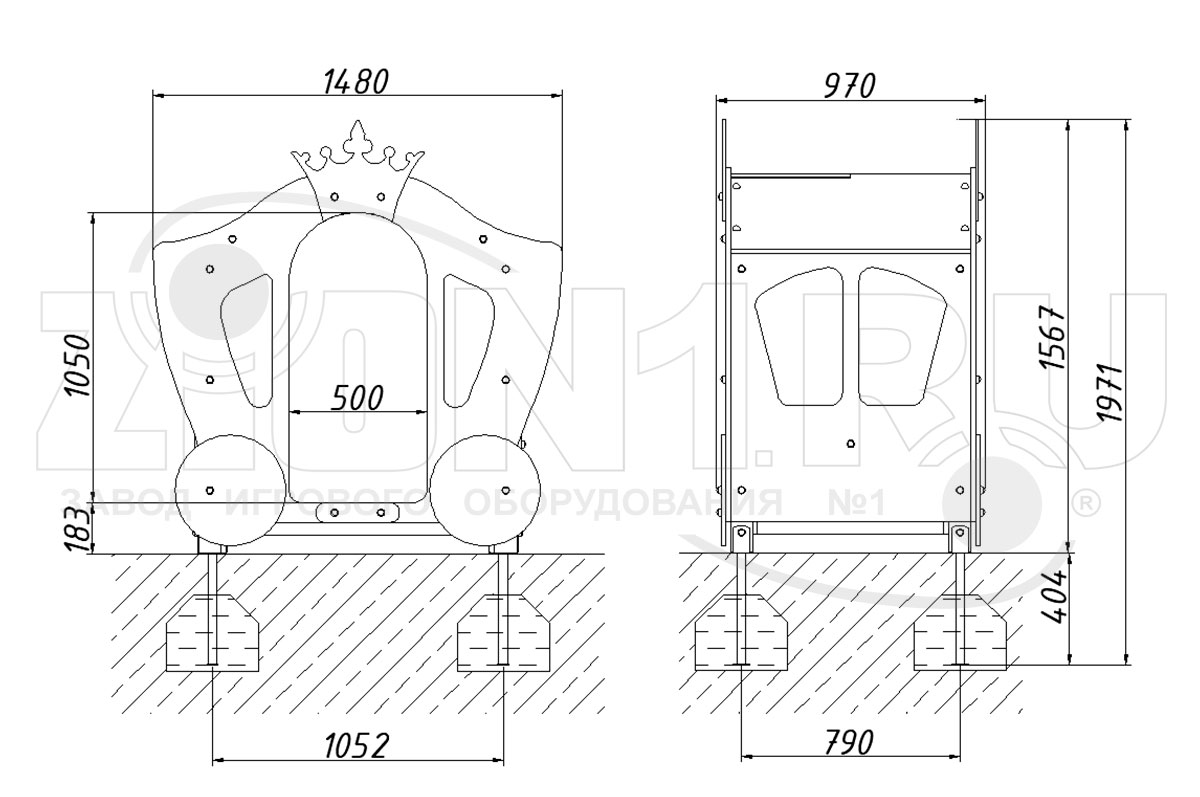 Детский игровой домик ZION Карета У3 (ИМ131)