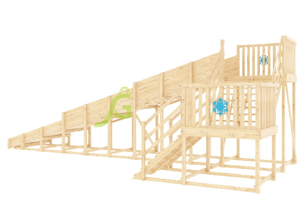 Зимняя горка IgraGrad Snow Fox, скат 10 м (мод. 2), без окраски