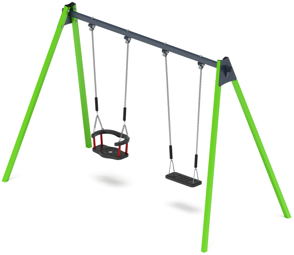 Качели М2 двойные ИО 12.М.01.03.03-02 (зеленый)