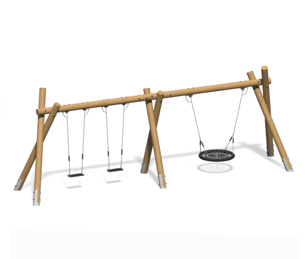 Качели сдвоенные для детской площадки Столбушка КЧ-33.2.2