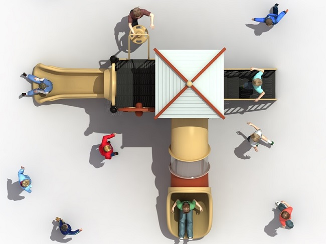 Детская игровая площадка Air-Gym Play Пожарная бригада WD-JG019, серия Павильон