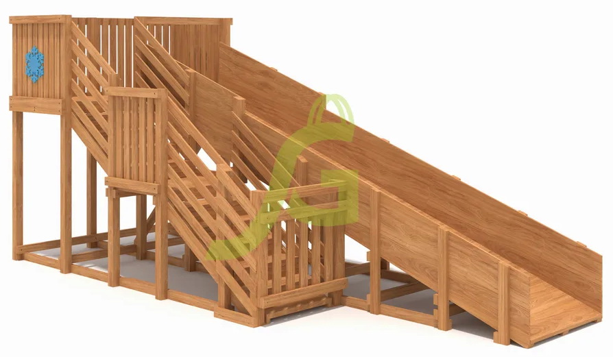 Зимняя деревянная горка Snow Fox, скат 5,9 м