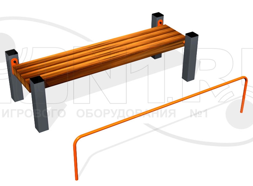 Скамья для пресса ZION с упором ВБ-200Б (ВБ018)