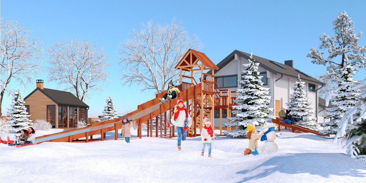 Зимняя горка ЗИМА 10 Савушка (6 и 12 м)