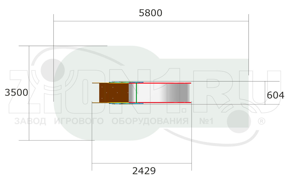 Горка детская ZION Цветик H=950 (Г043)