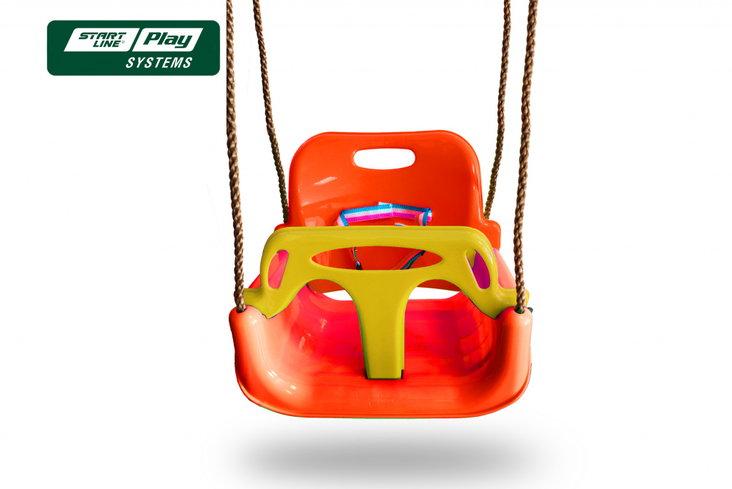 Cиденье для качели с фиксацией (красно-желтое) slp systems