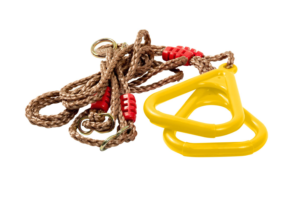 Гимнастические кольца на веревках (цвет: желтый)