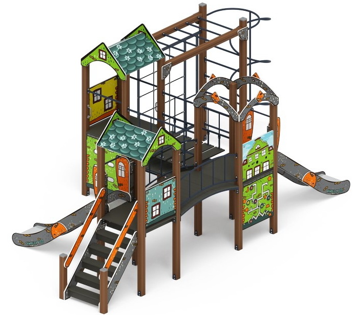 ГОРОДОК (Городок) детский игровой комплекс ДИК 2.01.3.02-01 (H=1200)