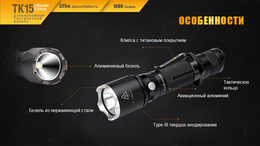 Фонарь Fenix TK15UE 2016 bk