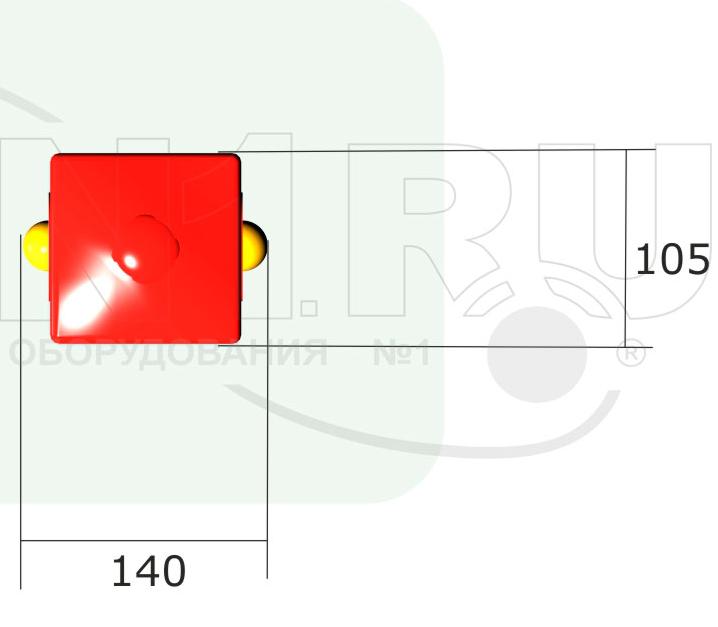 Столбик газонного ограждения ZION 100х100х500 (ОГД017)