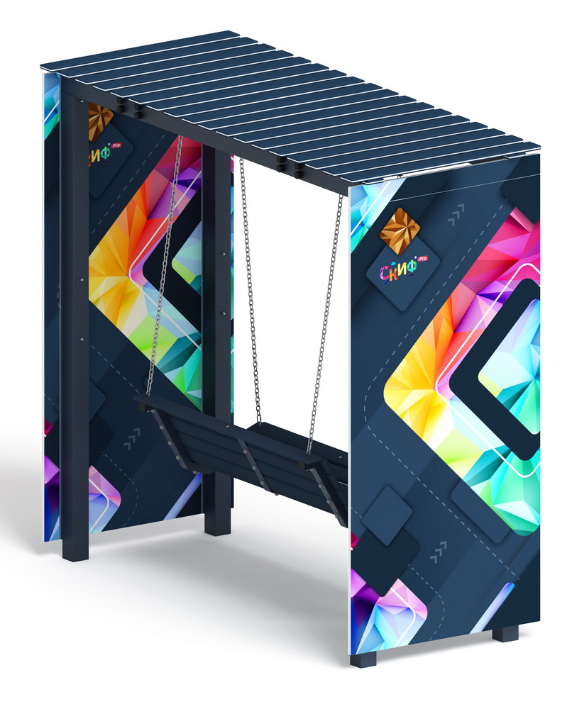 Пергола с качелями (СКИФ) МФ 78.06.01-01 /без поликарбоната/