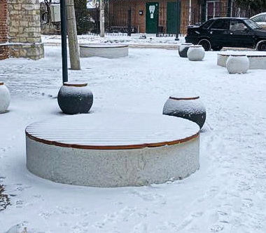 Скамья бетонная ШАЙБА большая С-144