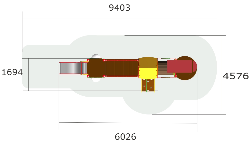 Детский игровой комплекс ZION Локомотив (КД065)