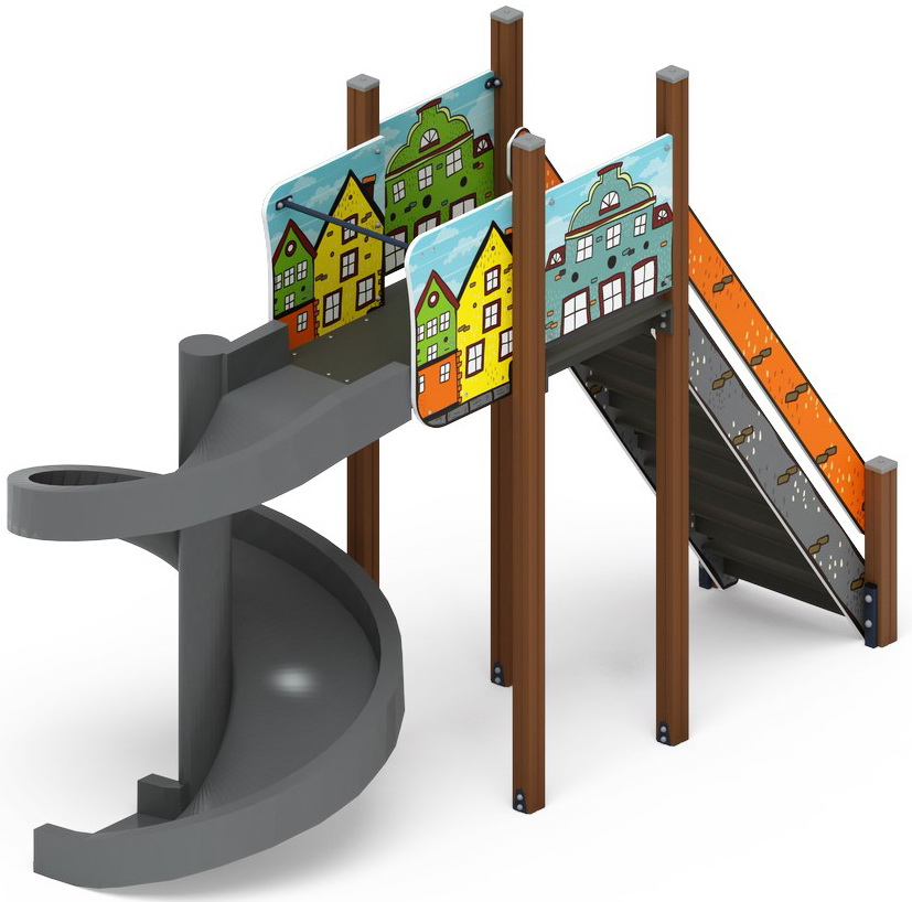 ВИНТОВАЯ (Город) горка (H=2000) ИО 43.01.01-01