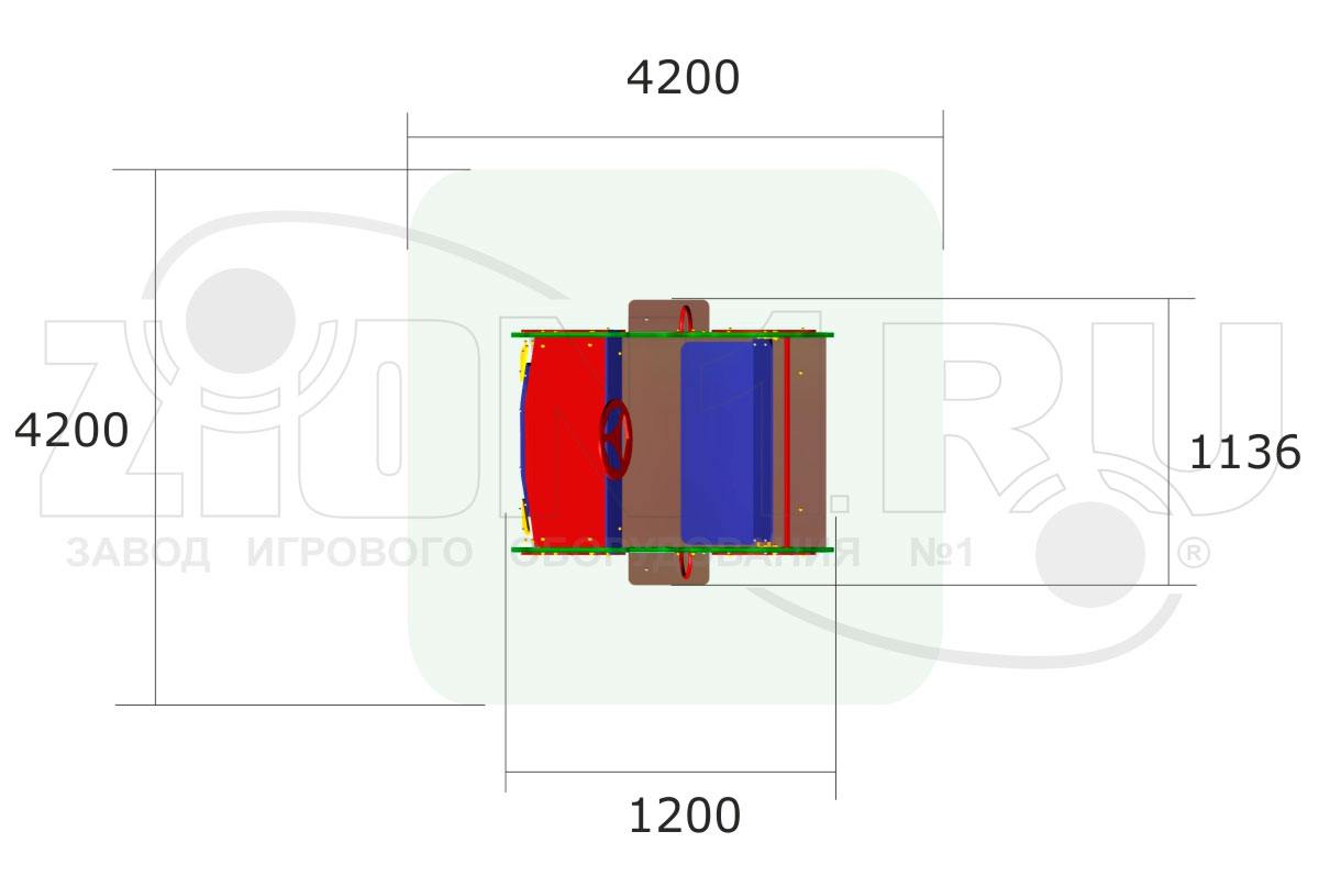 Качалка на четырех пружинах ZION Кабриолет