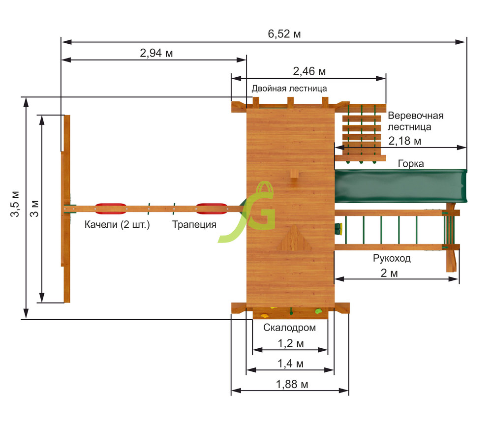 Детская площадка IgraGrad Крепость Фани с рукоходом (домик)