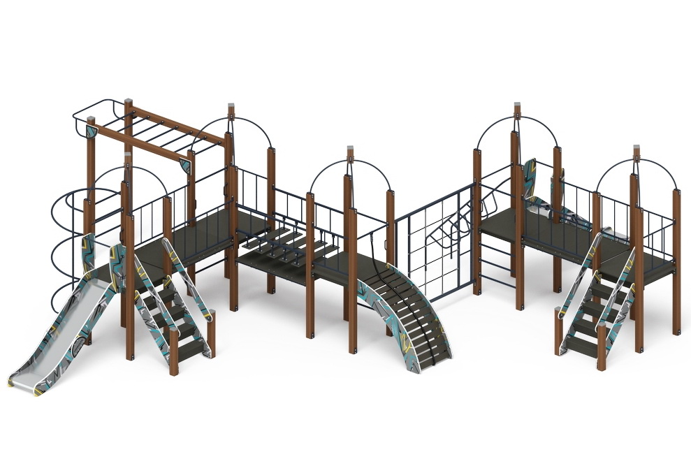 НАВИНА (Техно-голубой) детский игровой комплекс ДИК 2.09.08-01 (Н=1200)