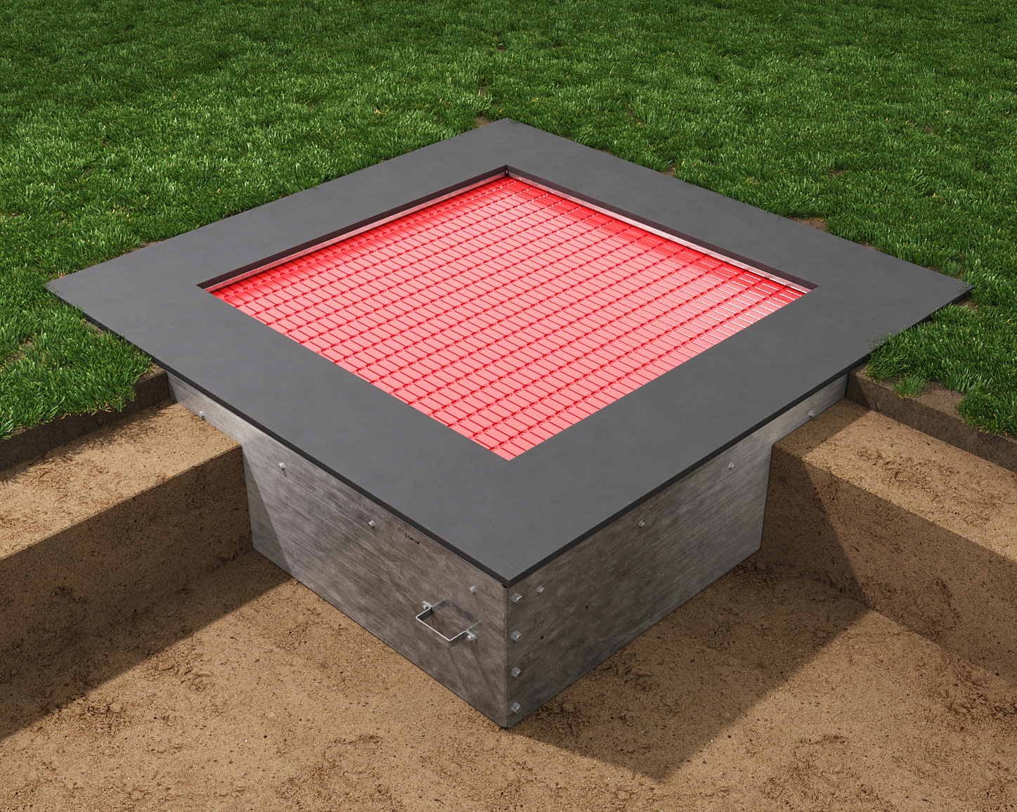 Батут встраиваемый Квадрат 180 Romana