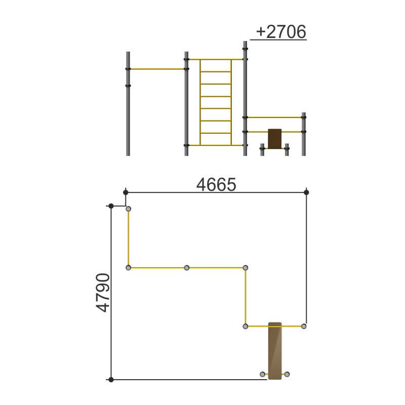 Каскад турников Romana 501.08.01