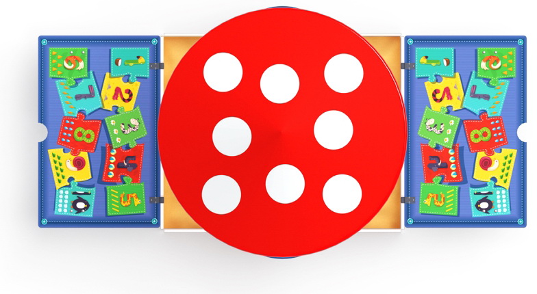 Песочница АРИФМЕТИКА с крышкой и грибком (крупная) ИО 5.01.10-07