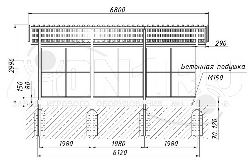 Навес ZION теневой ТНПО 3.6 (ТН047)