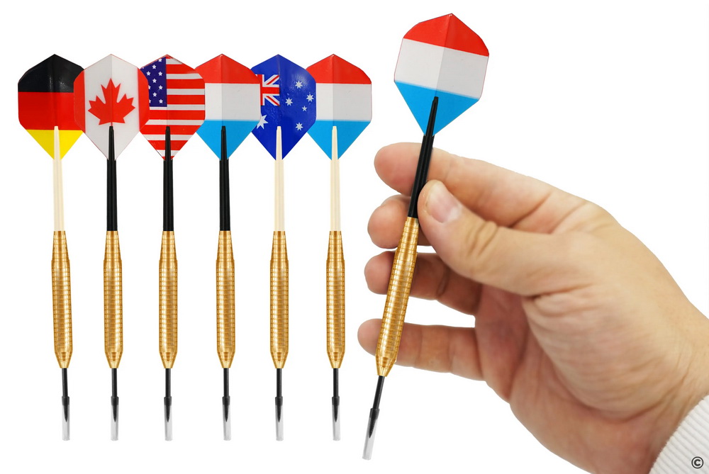 Набор дротиков и запасных частей (6 барелей, 18 хвостовиков, 18 оперений, 8 протектеров), 24 г