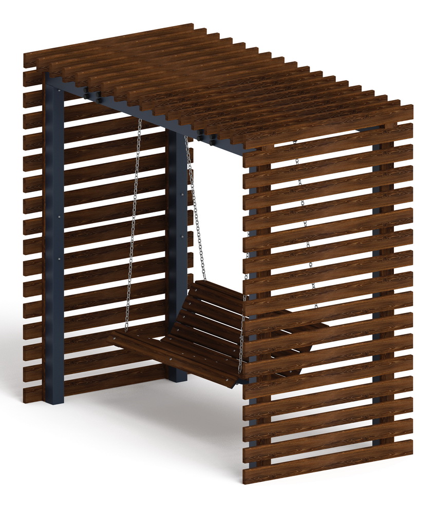 Пергола с качелями МФ 78.01.02-01 /без поликарбоната/