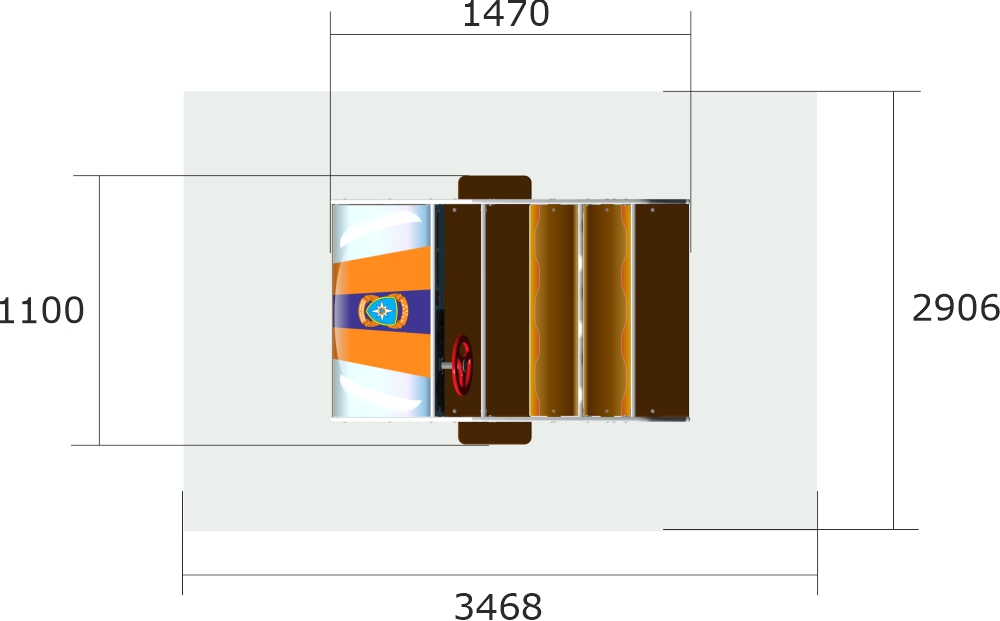 Игровой макет ZION Машина МЧС (ИМ245)