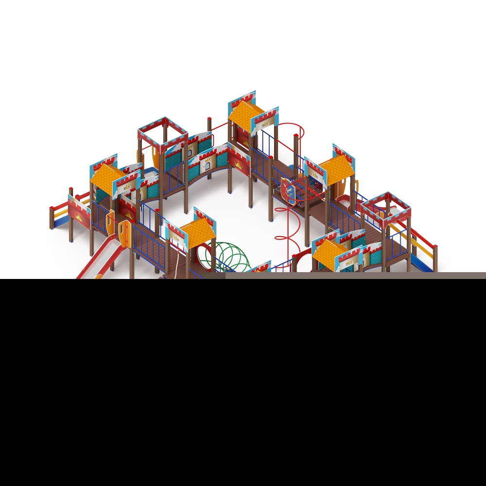 ЗАМОК детский игровой комплекс ДИК 2.18.11-01 (H=1200 H=900)