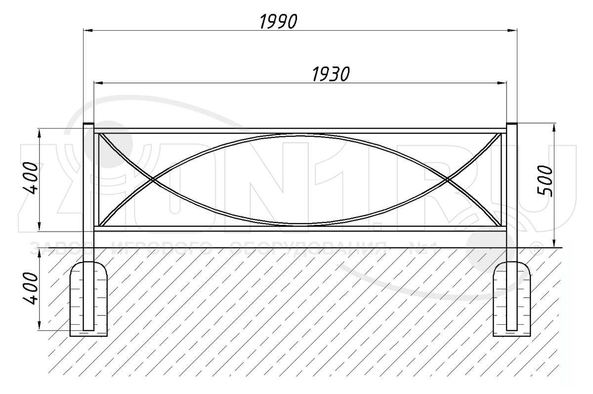 Газонное ограждение ZION  ОГ-16 (ОГ016)