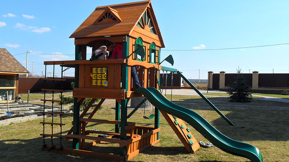 Детская деревянная игровая площадка СОЛНЕЧНЫЙ ЛУЧ